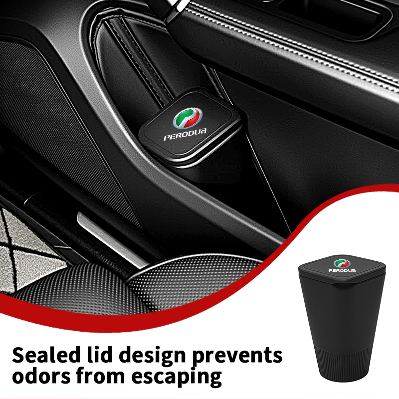 Waterproof Car Trash Can With Lid - Silicone Car Door Storage Trash Can