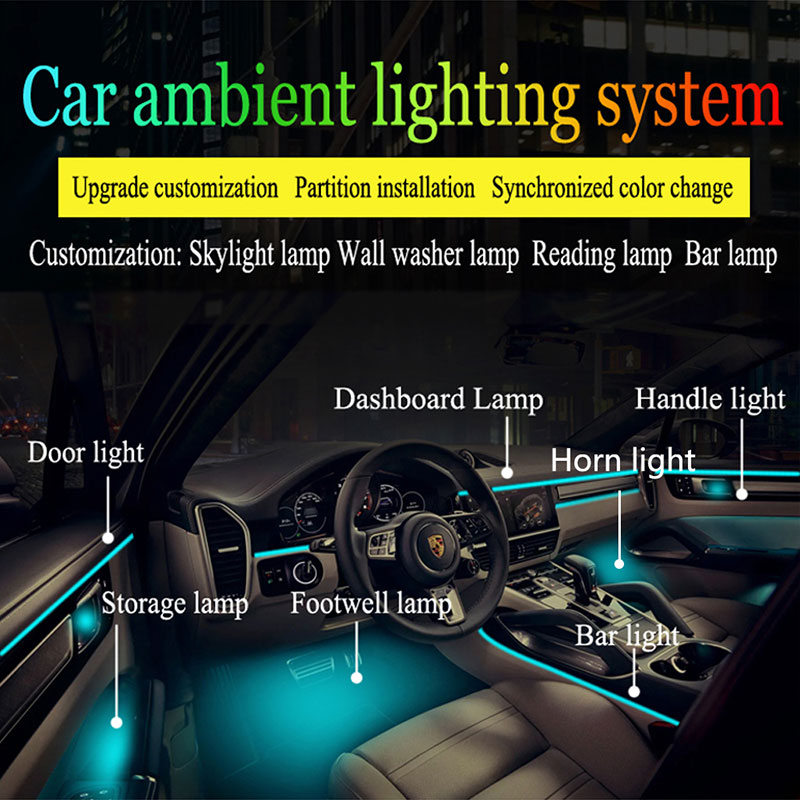 Car Accessories Interior Atmos - Led Ambient Interior Car Lights App Control recension och pris