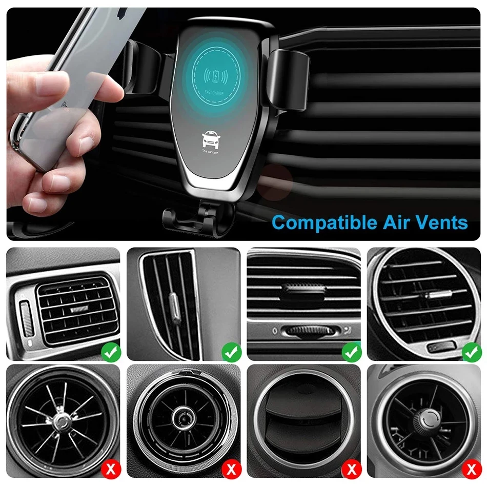 VIKEFON Wireless Car Charger A - Wireless Car Charger Mount Fast Charging recension och pris
