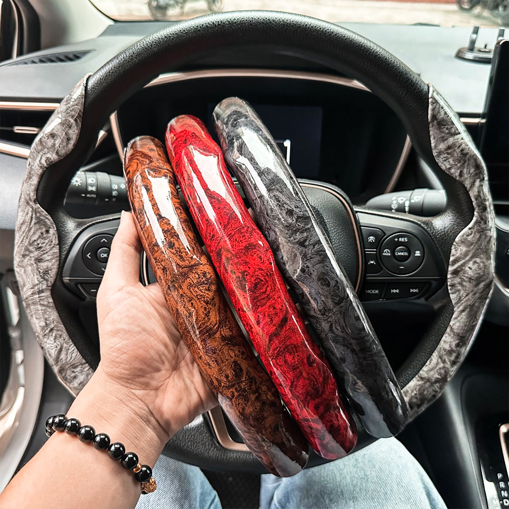 2PCS Car Leather Steering Whee - Car Steering Wheel Cover Anti Slip Breathable recension och pris