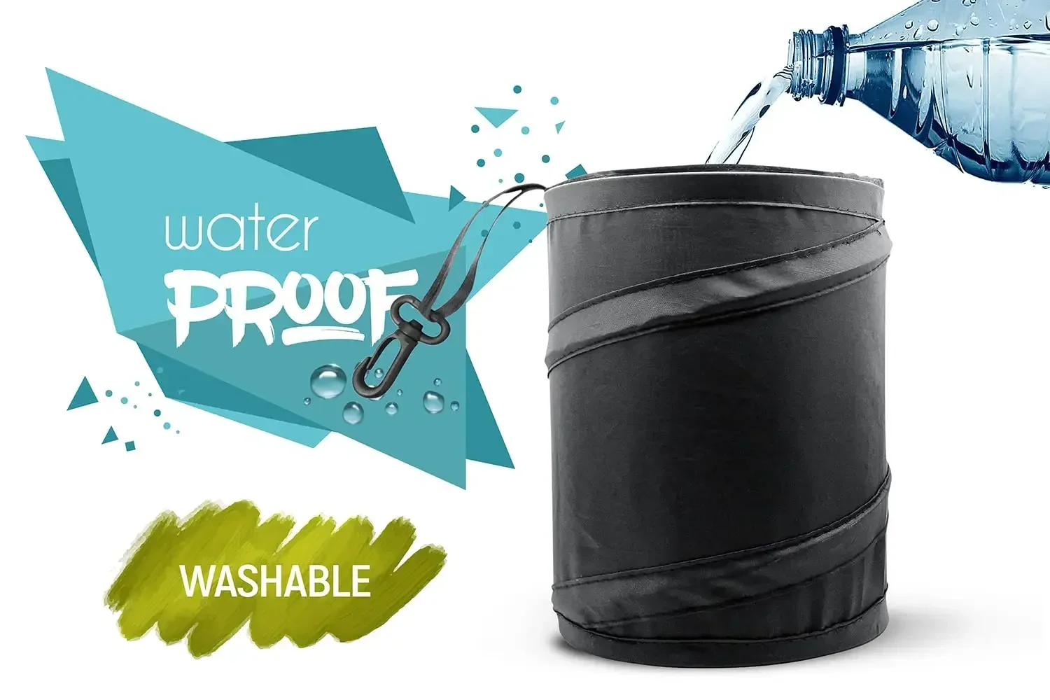Car Trash Can, Portable Garbag - Waterproof Car Trash Can With Lid recension och pris