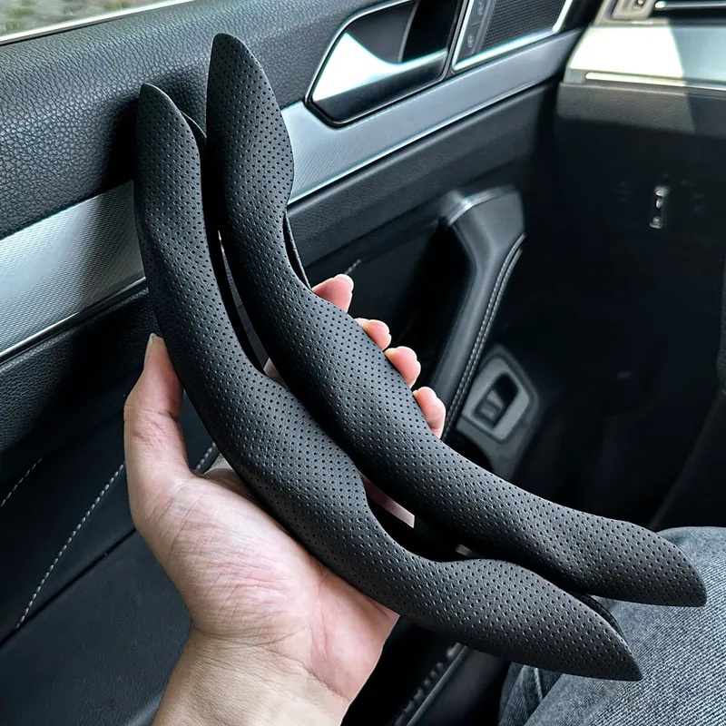 2PCS Universal Round Car Steer - Car Steering Wheel Cover Anti Slip Breathable recension och pris