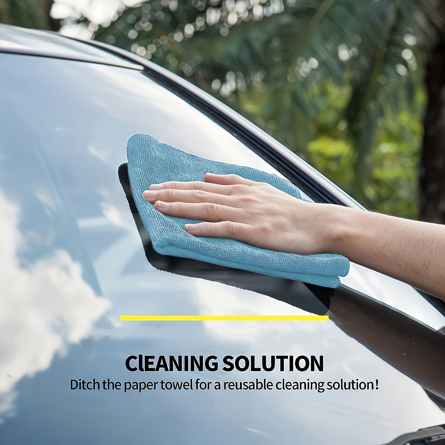 5-50pcs Light Blue Microfiber  - Microfiber Car Drying Towel Super Absorbent recension och pris